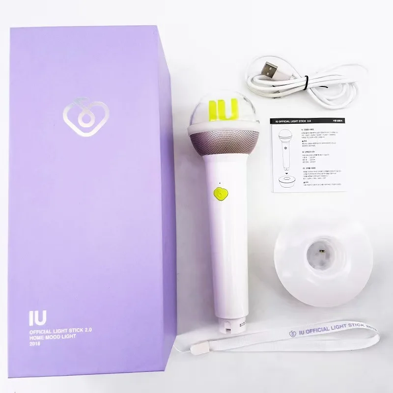 Kpop IU Concert Lightstick, Versão oficial 3, Presentes do fanlight, Lâmpadas LED, Fans Coleções, Lightstick, Night Light