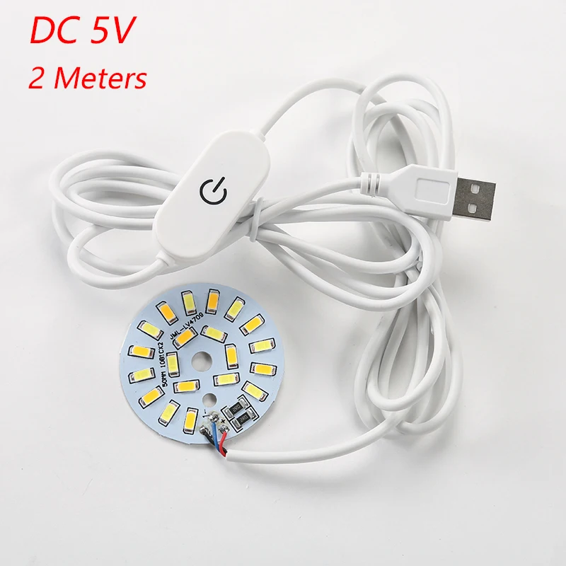 1PC DC 5V LED lights Online dotykowy kontroler ściemniania z 1 metrową lub 2 metrową linią 10W biała ciepła, jasna tablica 50MM..