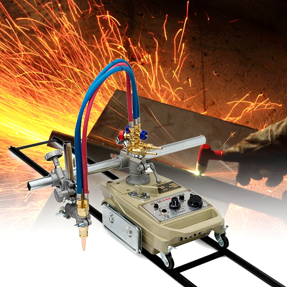 CG1-30 화염 절단기 반자동 선형 I-빔 트랙형 트롤리 용접기 원형 홀 절단기