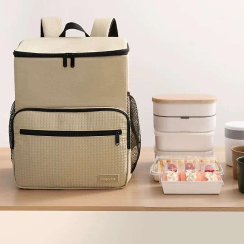 

Outdoors Backpack 23L Large Capacity Lunch Bags Thermal Insulation Picnic Food Beverage Bag Travel Storage Bags Outdoor Ice Bag