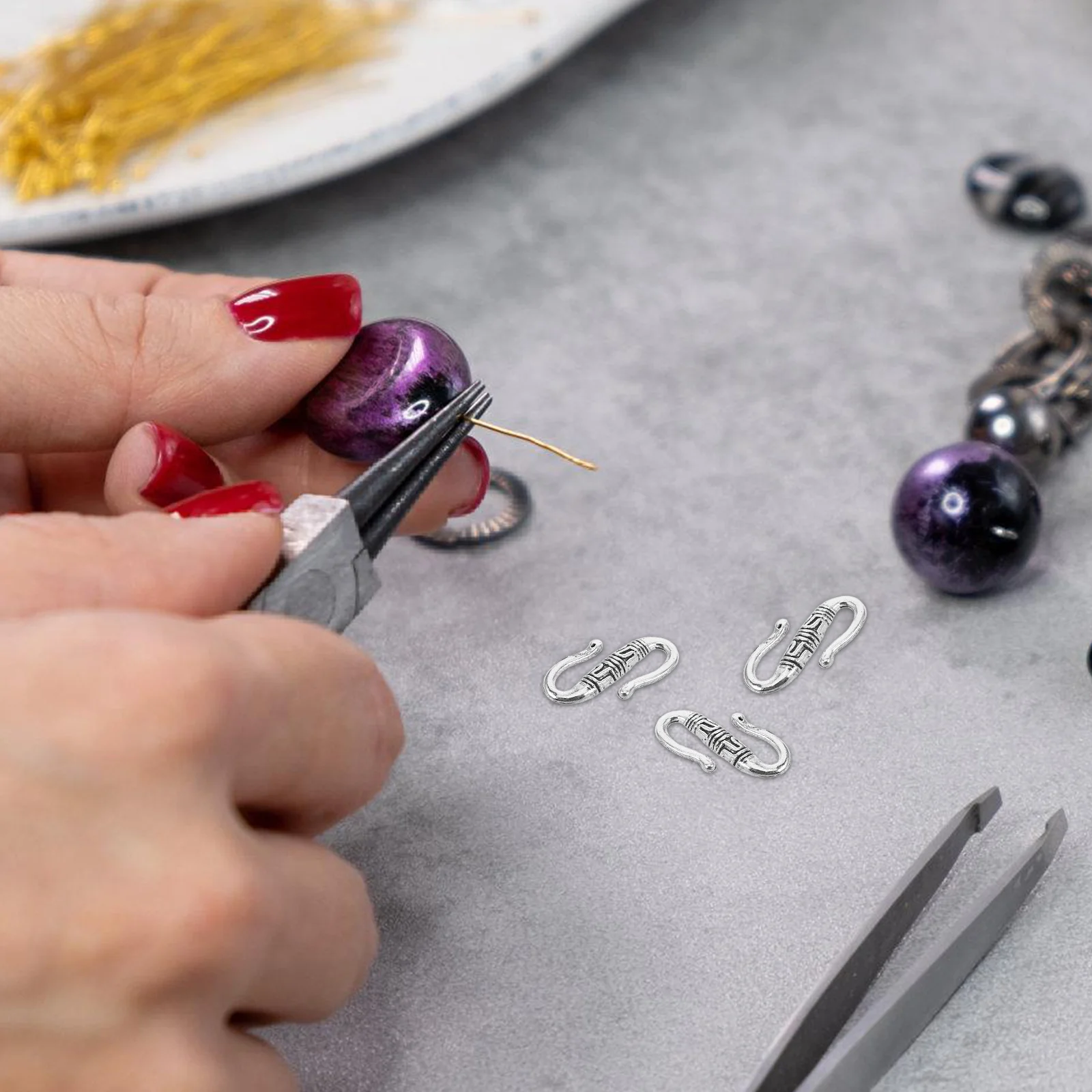 

20pcs S Shape Clasp Alloy Buckle Tibetan Silver Jewelry Making Bracelet Necklace Vintage DIY Hooks Craft Accessories