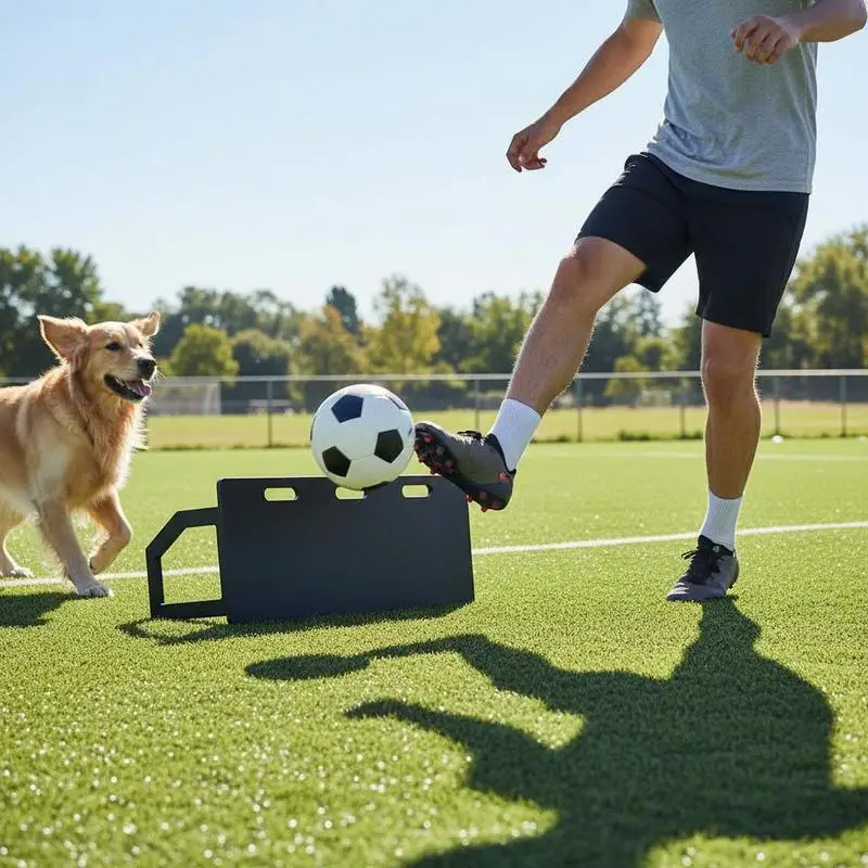 Rebondeur de football pliable 100 x 40 cm, mur de rebond portable avec 2 angles, planche d'entraînement pour améliorer la précision du tir et le contrôle, noir