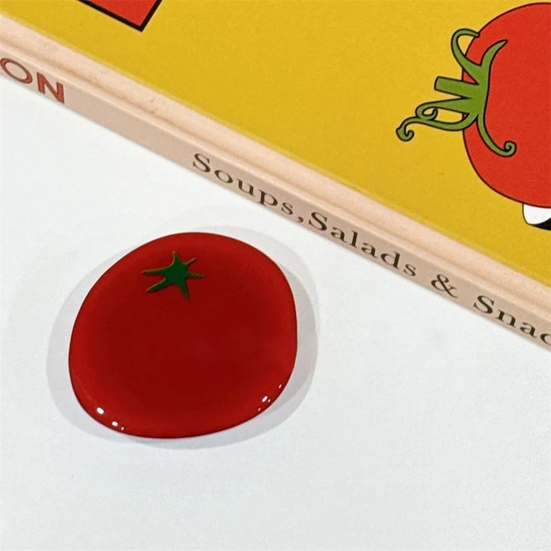 Cute Red Tomato For Magsafe Magnetic Phone Grip Tok Griptok Stand For iPhone 17 16 Foldable Wireless Charging Case Holder Ring