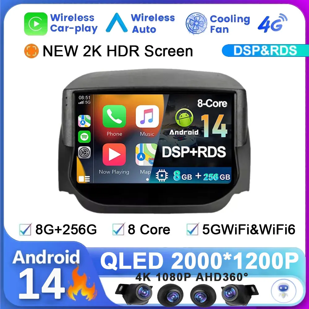 

Android 13 For Ford EcoSport Eco Sport 2014 - 2018 Car Radio Carplay Navigation 5G WIFI Auto GPS Multimedia Stereo Video Player
