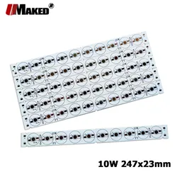 10-50Pc 10W 247x23mm LED PCB 1/3/5W High Power Aluminun Plate Installed Base Heatsink Bar Strip For Aquarium Light Wall Lamp DIY