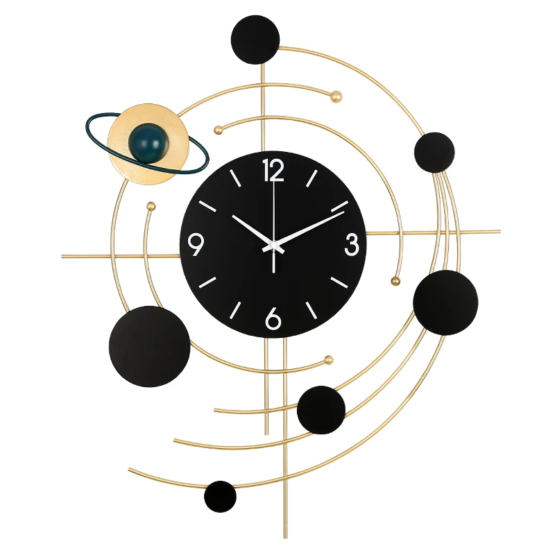 &c 53.6*53.6cm Modern Simple Atmospheric Quartz Wall Clocks Fashionable Creative Punch-Free Net Red Decoration for Living Room