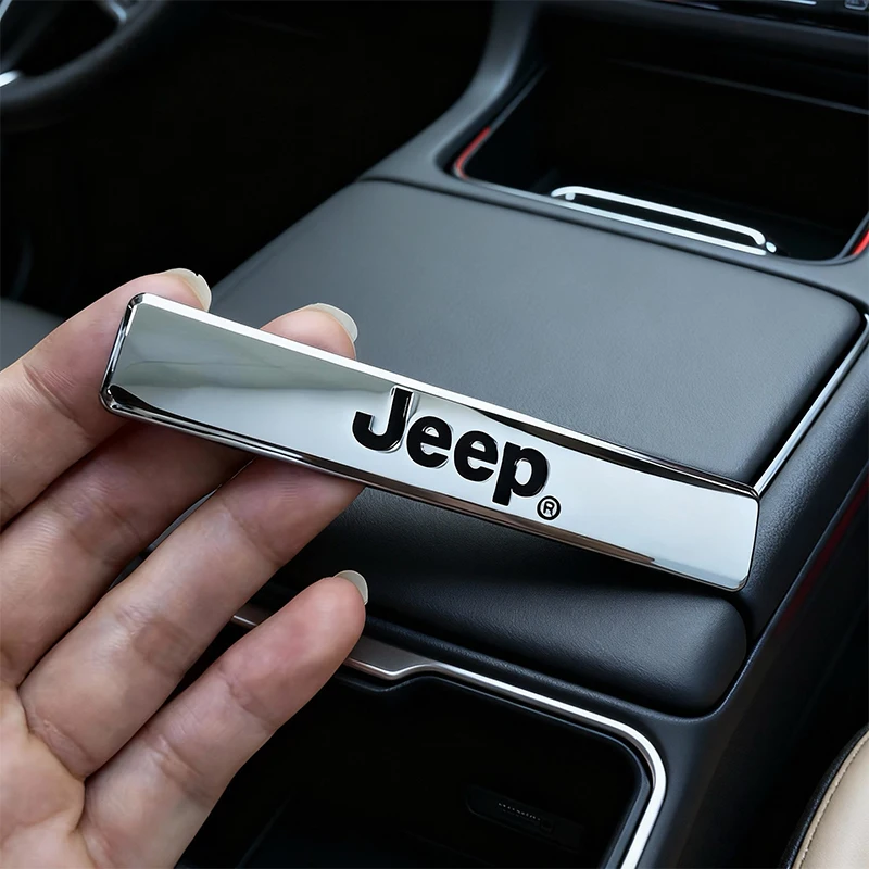 1Pç Adesivo Metálico 3D para Carro, Emblema Lateral de Para-lama para Jeep Wrangler Grand Cherokee Avenger Compass Wagoneer Gladiator XJ