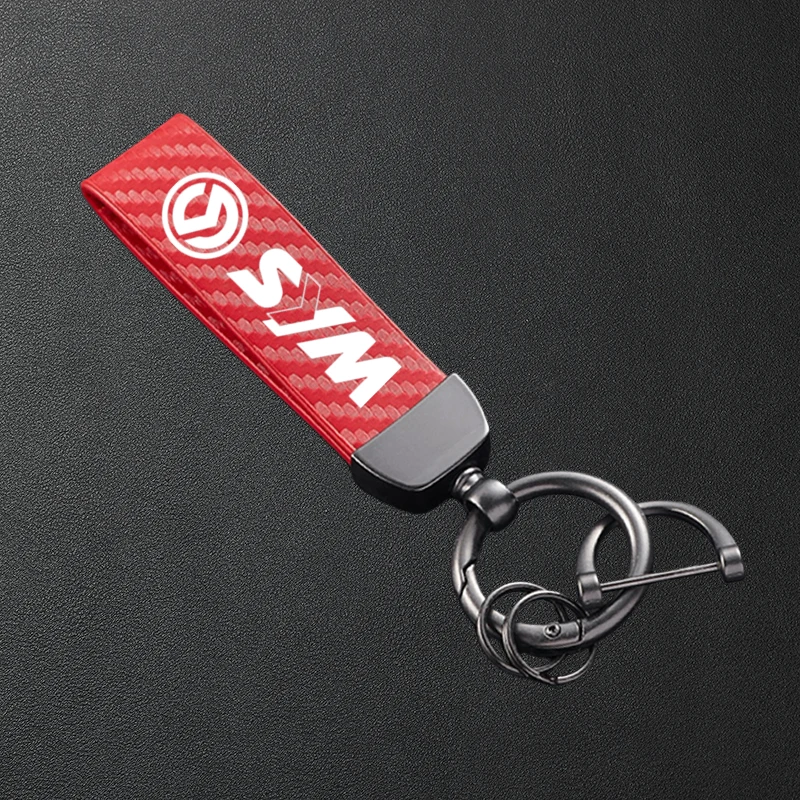 For SYM JP150 GR125 fiddle 3 FNX150 maxsym 400i 600i High-Grade Carbon Fiber Patterned Motorcycle Keychain Metal Keyring