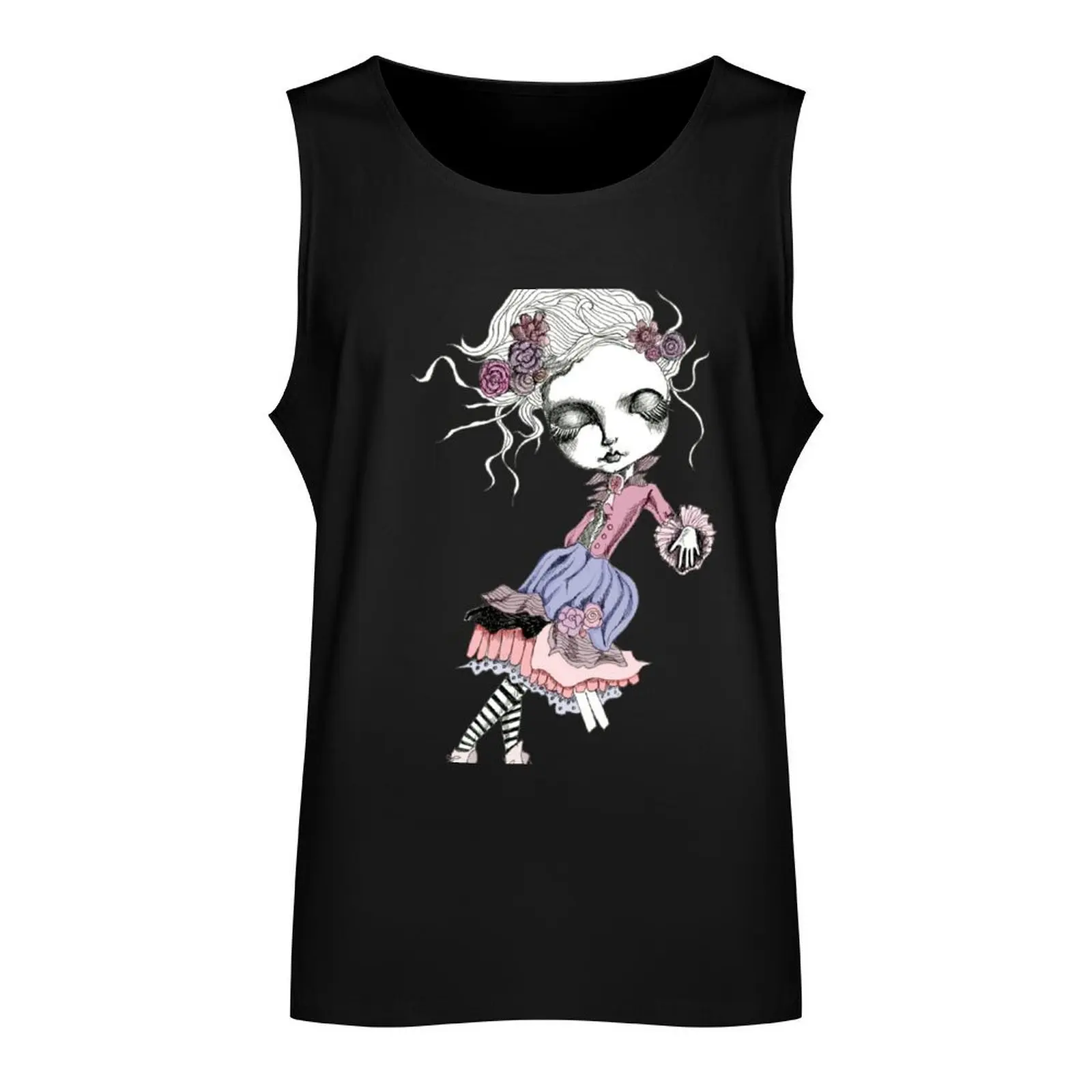 She is falling Tank Top sleeveless gym shirt man fitness fitness sleeveless shirts