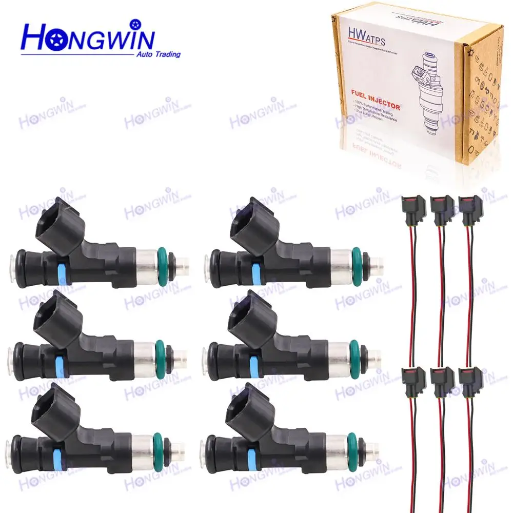 

6PCS Brand New Fuel Injector Nozzle & Wire FJ818 5L2Z9F593CB LR004860 For Ford Ranger Explorer Sport Trac Mustang Mazda 4.0L