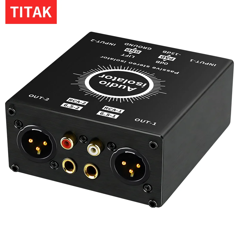 Audio isolator noise reduction DI ground box 6.35 to cannon Stereo agricultural electric guitar sound card show noise eliminatio