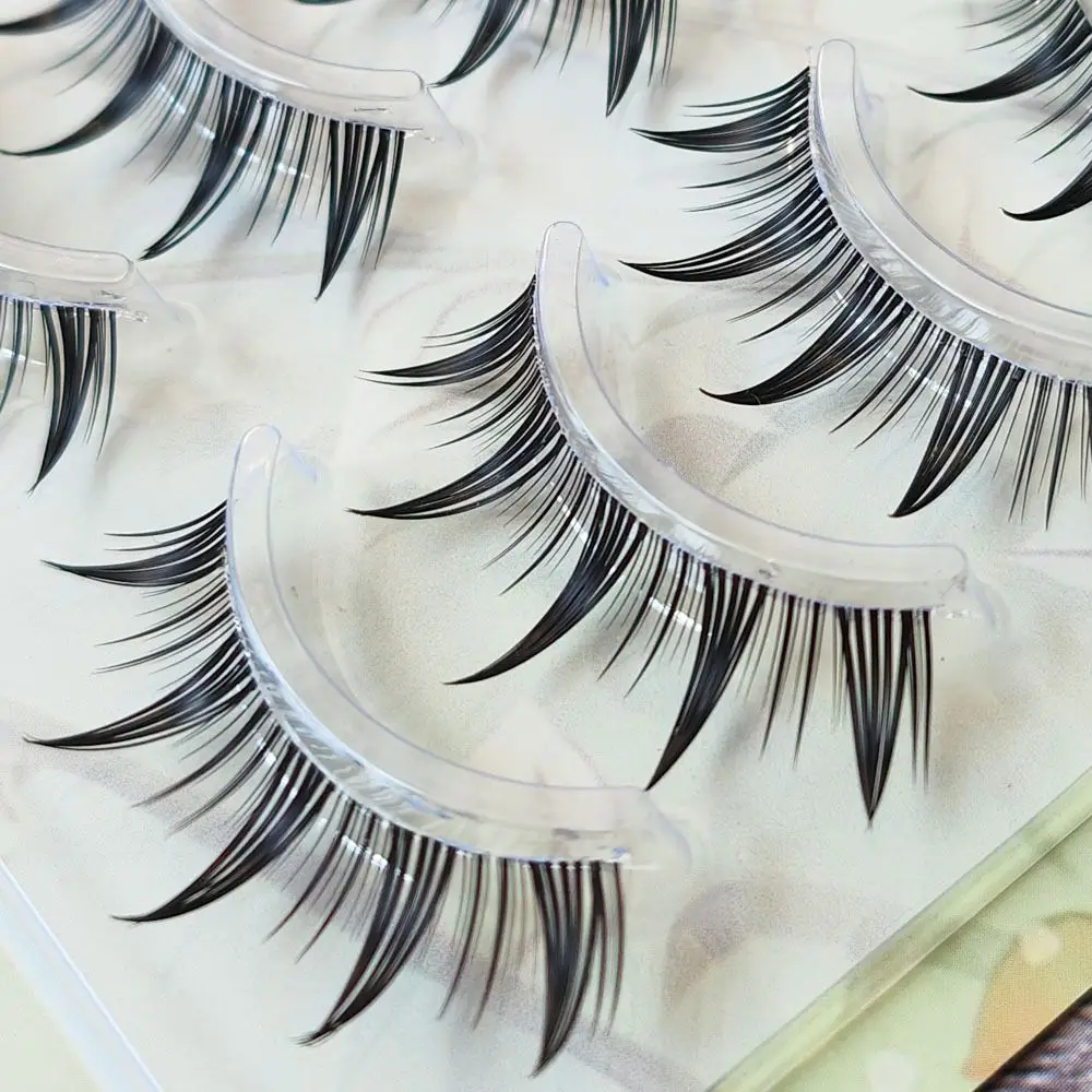 Handmade เปียกขนตาปลอมหนาอะนิเมะยาว Wet Eye Lashes Dramatic ญี่ปุ่นปลอมขนตาสําหรับการ์ตูนคอสเพลย์