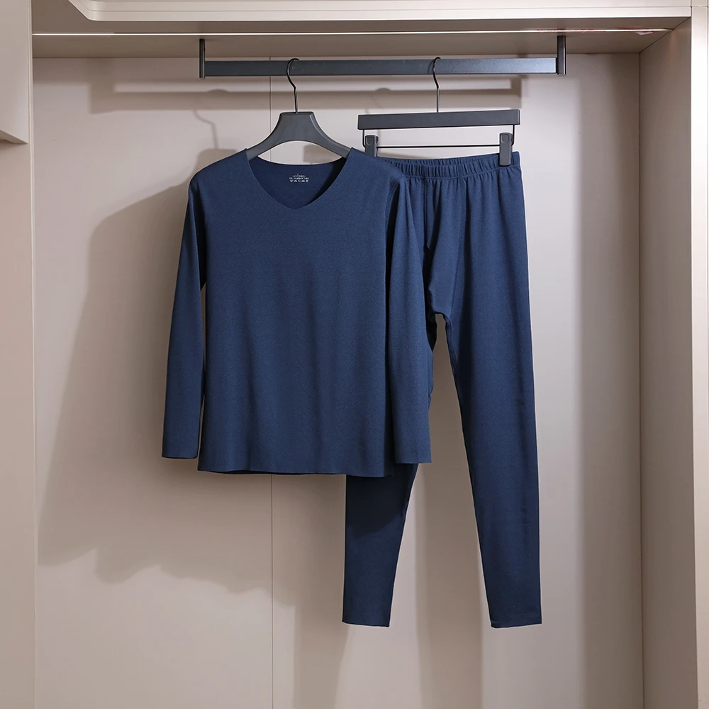 

Приятный для кожи комплект теплого нижнего белья для мужчин и женщин, осенне-зимняя термоодежда Long Sve V-ne Thiened, домашняя одежда