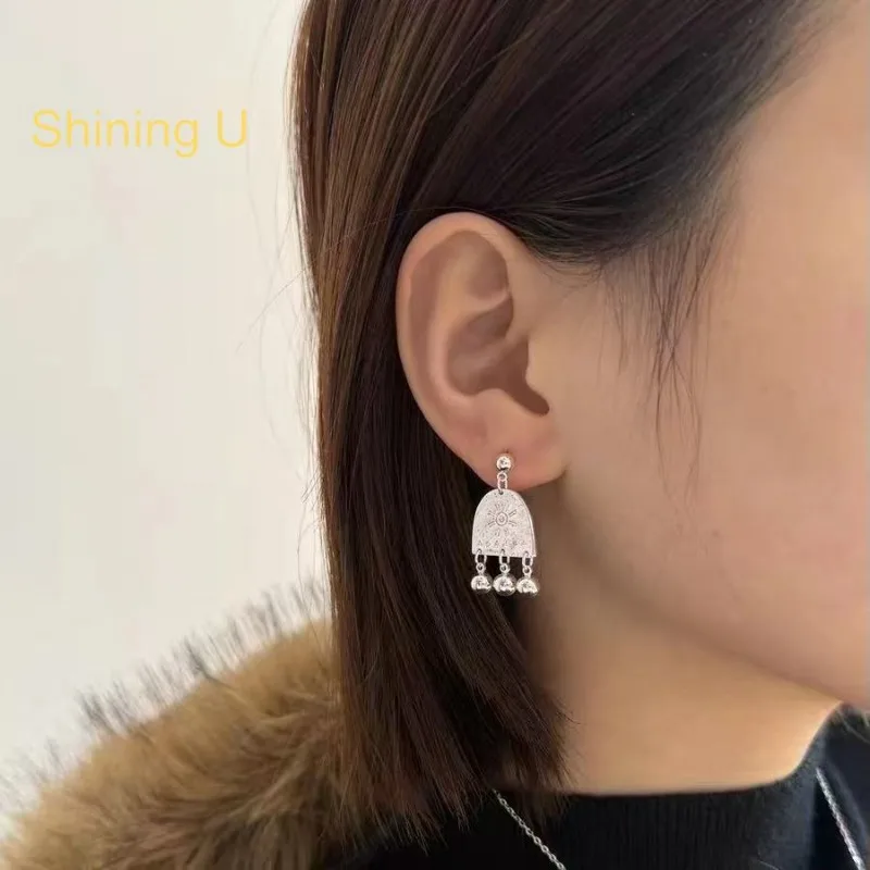 Shining U Sun Totem Dangle Earrings for Women Fashion Jewelry Summer