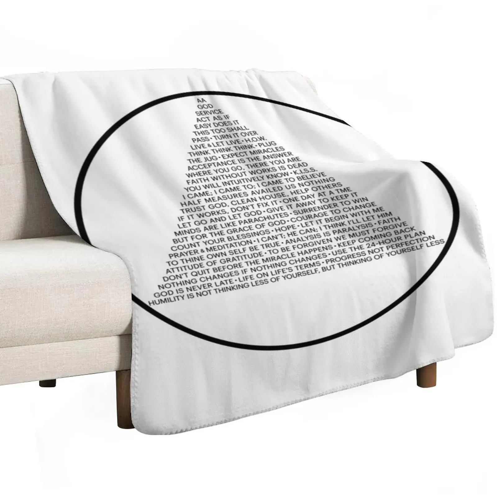 Alcoholics Anonymous Symbol in Slogans (A.A.) Throw Blanket Blankets For Bed Soft Plaid Thin Soft Bed Blankets For Baby Blankets