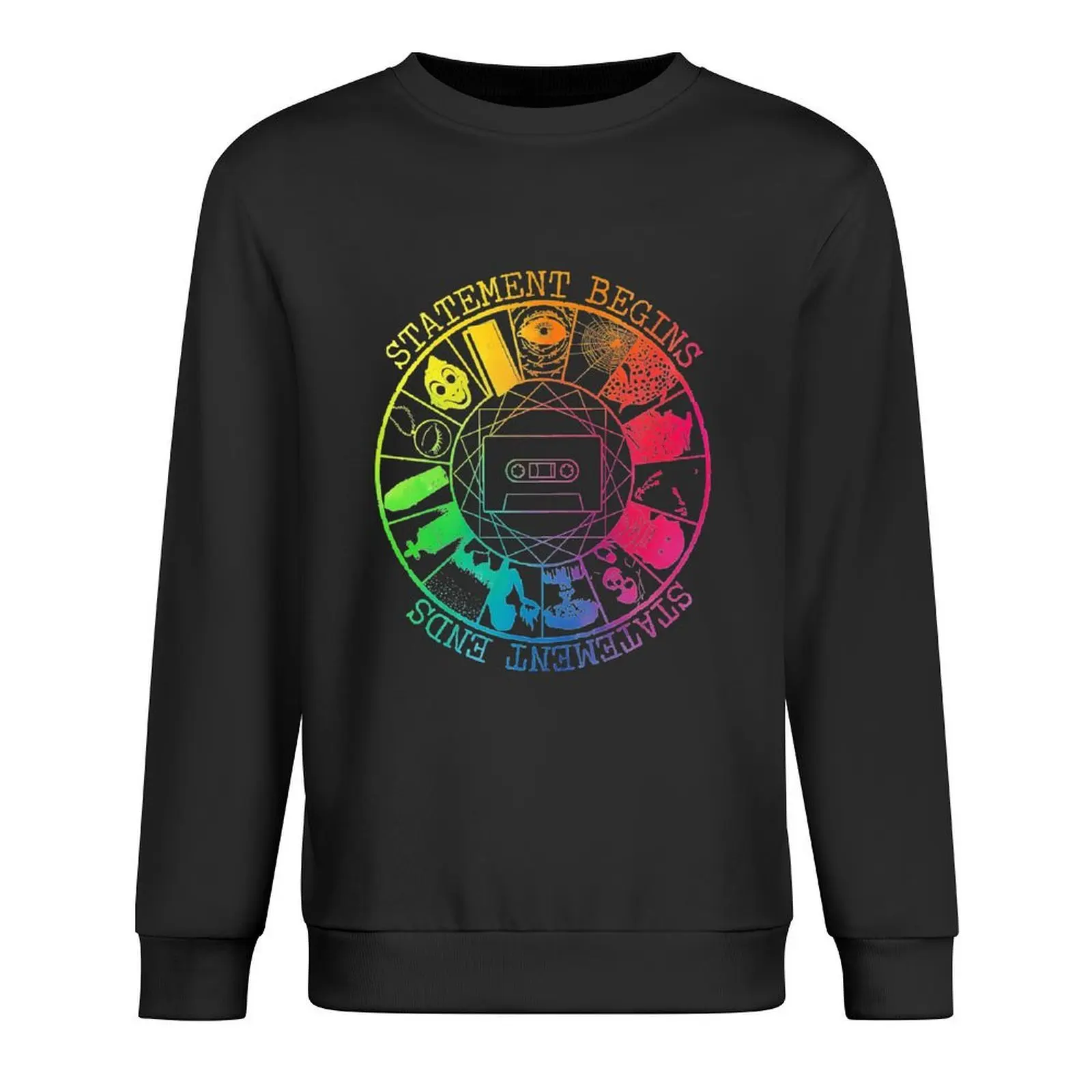 

STATEMENT BEGINS OR STATEMENT ENDS RAINBOW COLOR Pullover fashion men anime clothing tracksuit winter man sweatshirt