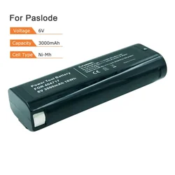 LERRONX High Capacity 3000mAh 6V Ni-MH Rechargeable Battery for Paslode Power Tools 404717 B20544E BCPAS-404717 Nimh Bateria