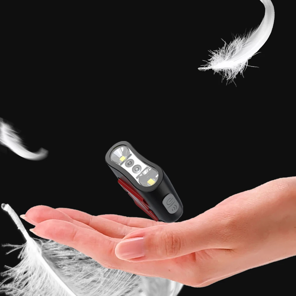 IPX4 غطاء مقاوم للماء قناع الضوء 2 طرق الإضاءة محس حركة كليب على غطاء الضوء الترا برايت غطاء صغير كليب أضواء عرض الطاقة