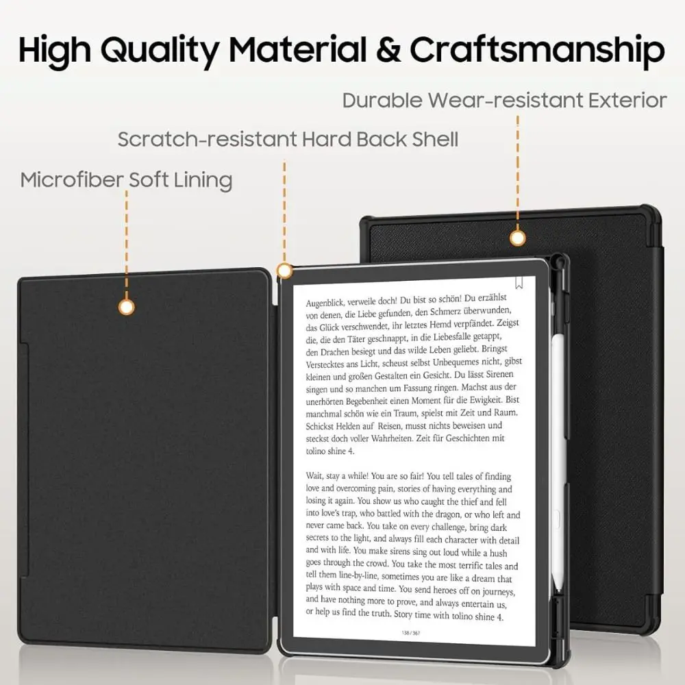 Auto Sleep/Wake Magnetic Case with Pen Slot Shockproof E-paper Reader Case for Kindle Scribe Colorsoft B/W 2025 11 inch