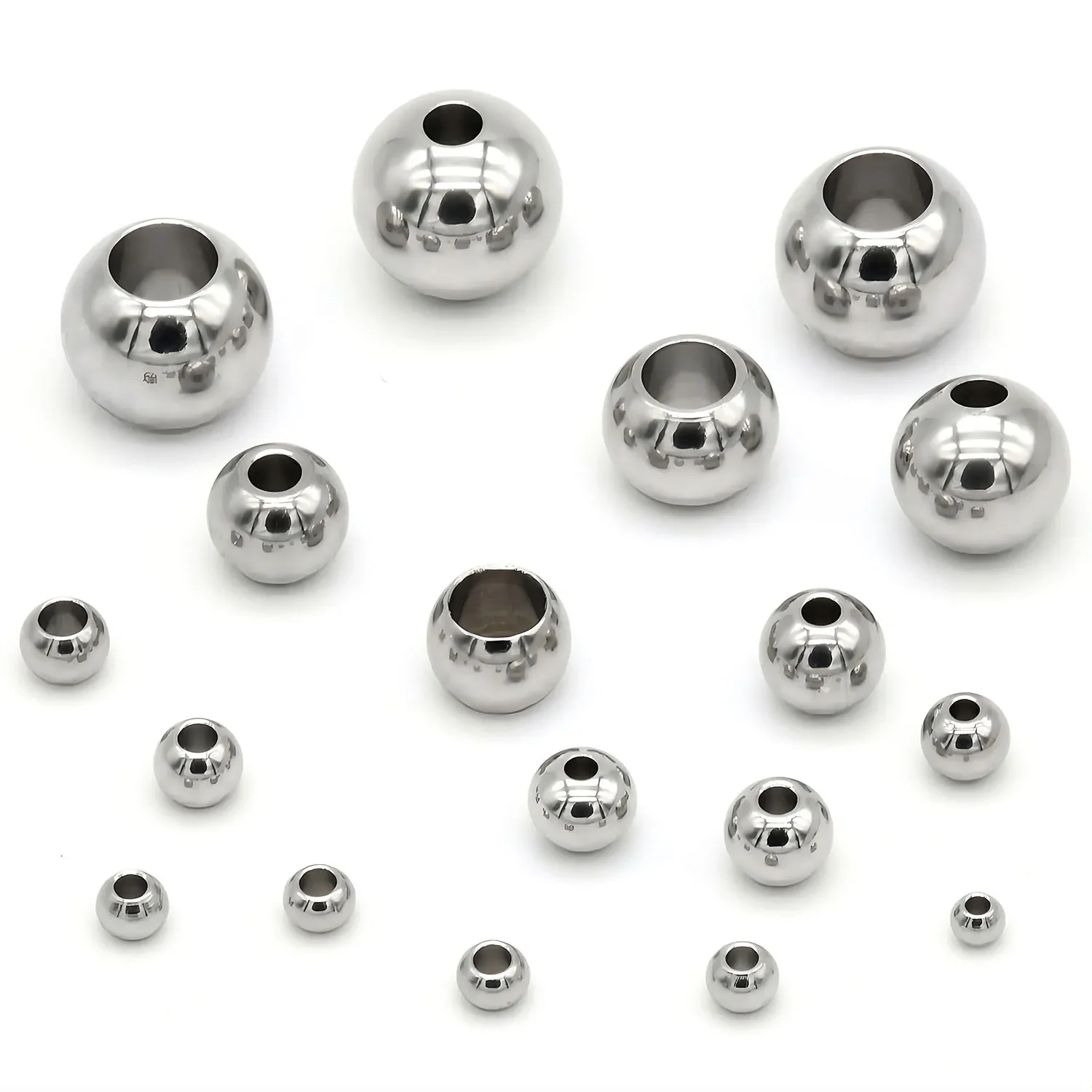 2-12mm Stainless Steel Beads for Jewelry Making Loose Spacer Metal Beads DIY Bracelet Necklace Bracelets High Quality Wholesale