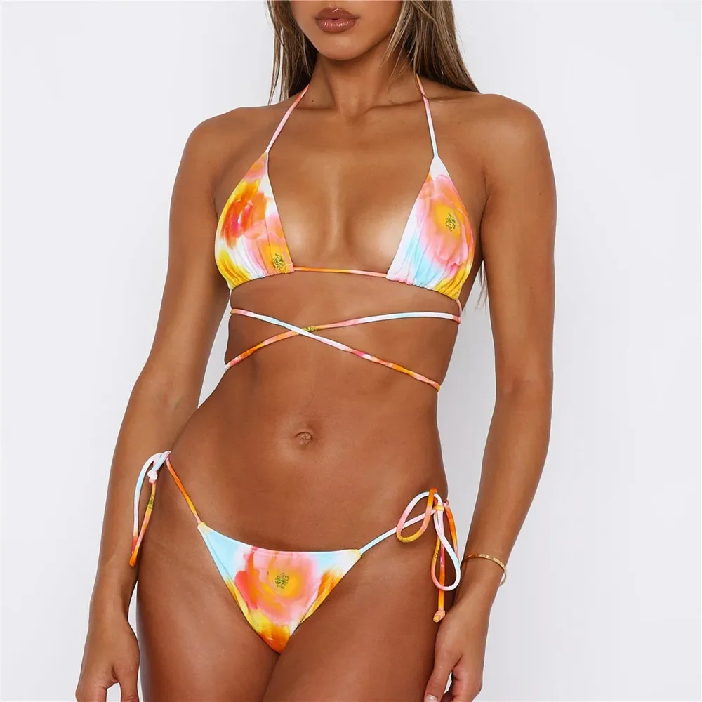 

Triangle Bikini Set Brazilian Biquinis Swimsuits 2025 Woman Sexy Swimwear String Bathing Suit Micro Bikini Swimming Costumes