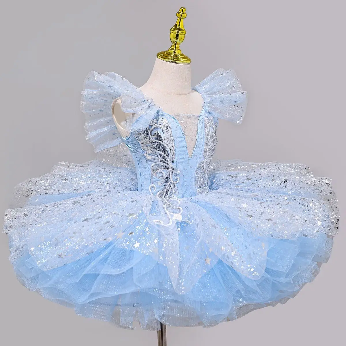 Girls Dance Dress Summer New Style Children Baby Princess Puffy Skirt Performance Costume Kids Fashion Twirl Dress