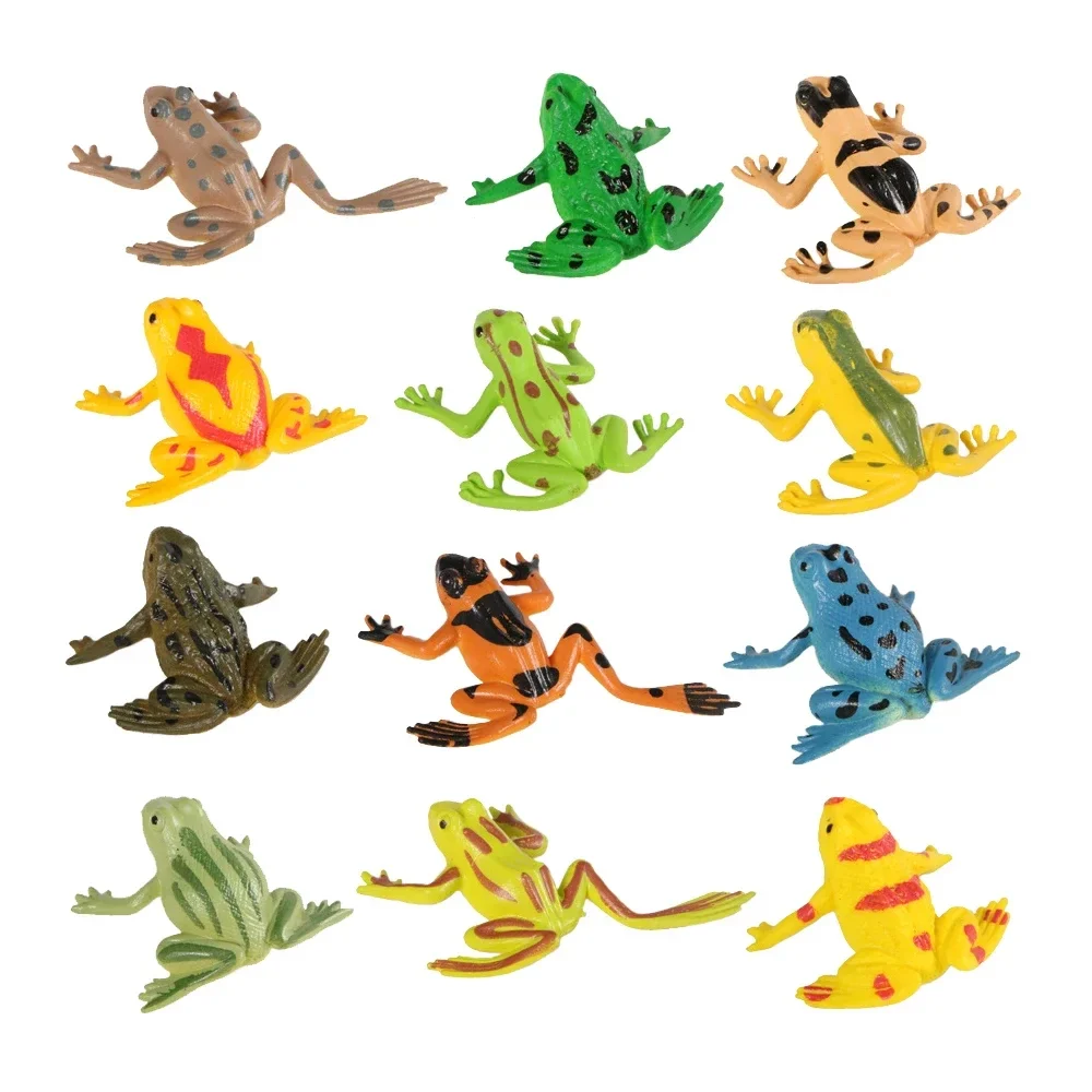 Rainforest Animals Frogs Figurki Drzewo Żaba Rana Bullfrog Squishy Figurka akcji Zabawka Zwierzęta Figurki Dzieci Zabawki Prezenty dla dzieci