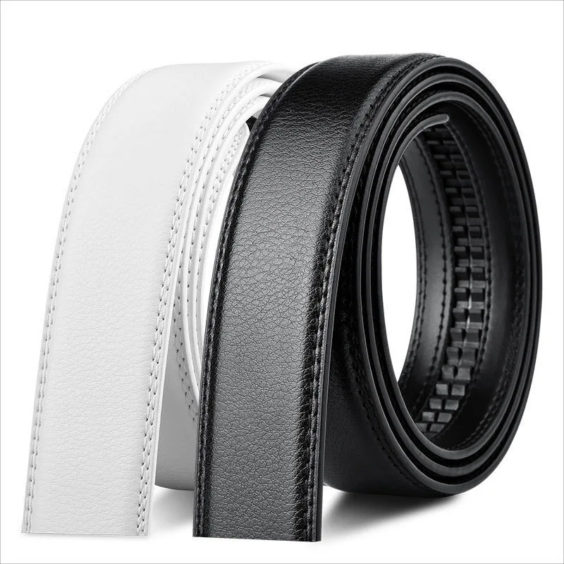 3.5cm Width for 3.4cm-3.5cm Automatic Buckle Adjustable Ratchet Belt Men's Automatic Belt Replacement Strap Genuine Leather Belt