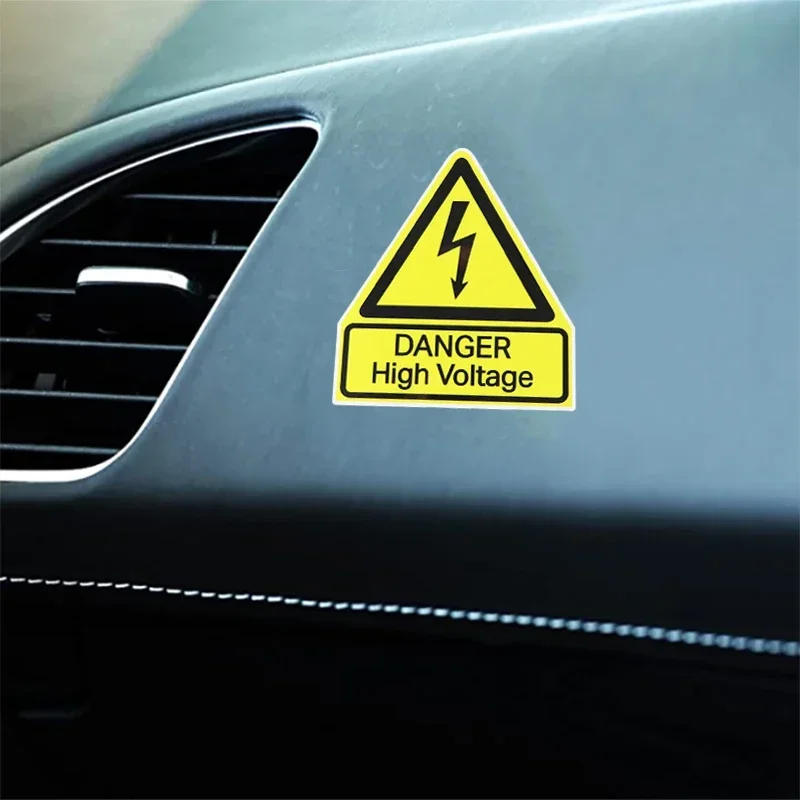 Car Sticker This Is A Danger HIGH Voltage PVC Water Proof Decal Auto Parts 1 Pcs 11.7cm*13.4cm