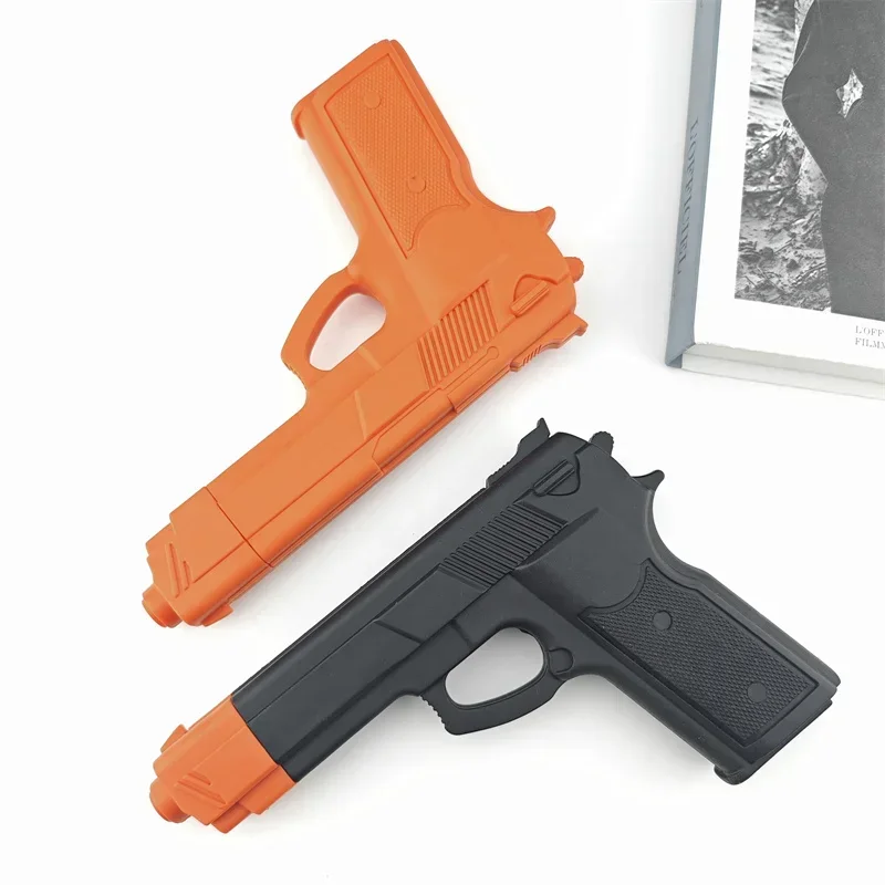 DIY Gift Idea Boys\' Friendly ABS-Plastic Outdoor Training Toy Pistols - Available in Classic Colors of Black and Orange