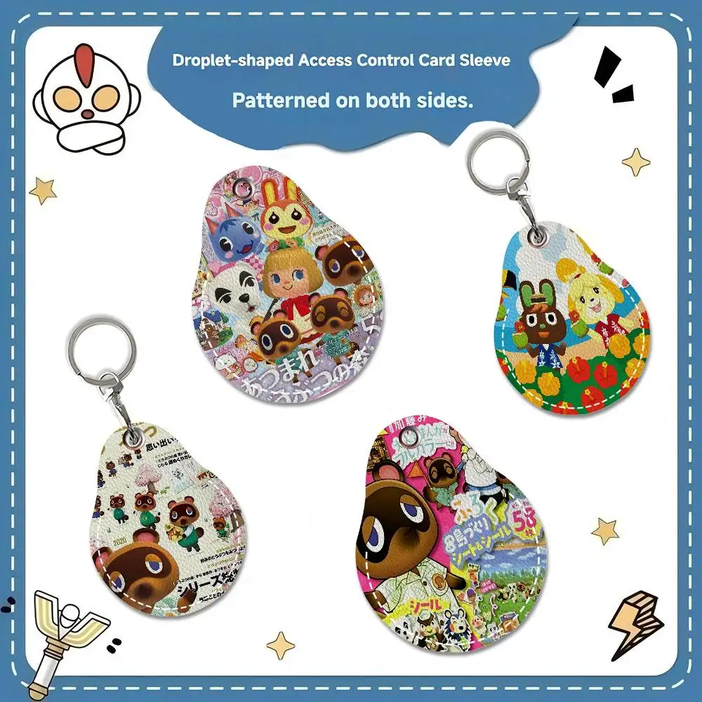Game A-Animal C-Crossing Creative Cartoon Pattern Sensitive Access Card Protective Sleeve Keychain Fashion Decorative Pendant