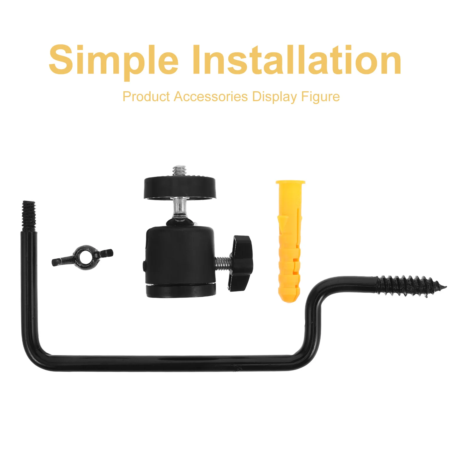 حامل كاميرا خارجي، حامل شجرة قابل للدوران 360 درجة للصيد ومراقبة الحياة البرية، تصميم محمول خفيف الوزن باللون الأسود #3