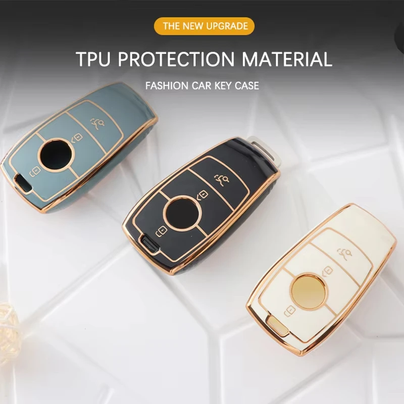 

TPU Car Key Case Cover Protection Shell for Mercedes Benz A C E S G Class GLC CLE CLA W177 W205 W213 W222 X167 AMG Accessories