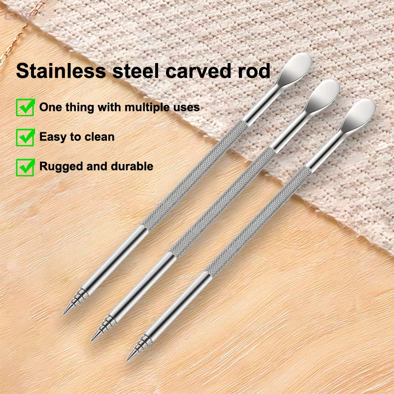 [L&P]両端ネイルアート彫刻ペン12.5cm多機能ミックスジェルポリッシュビルダーペンDIY3D彫刻フラワー彫刻ブラシ