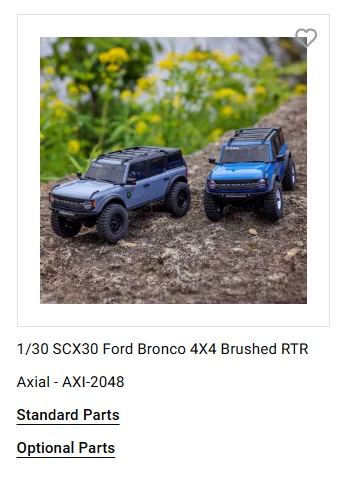 Unpainted ABS Hard Body Kit AXI - 3312 for AXIAL 1/30 SCX30 Bronco RC Rock Crawler Sheets Body Plugs Durable DIY Upgrade Part