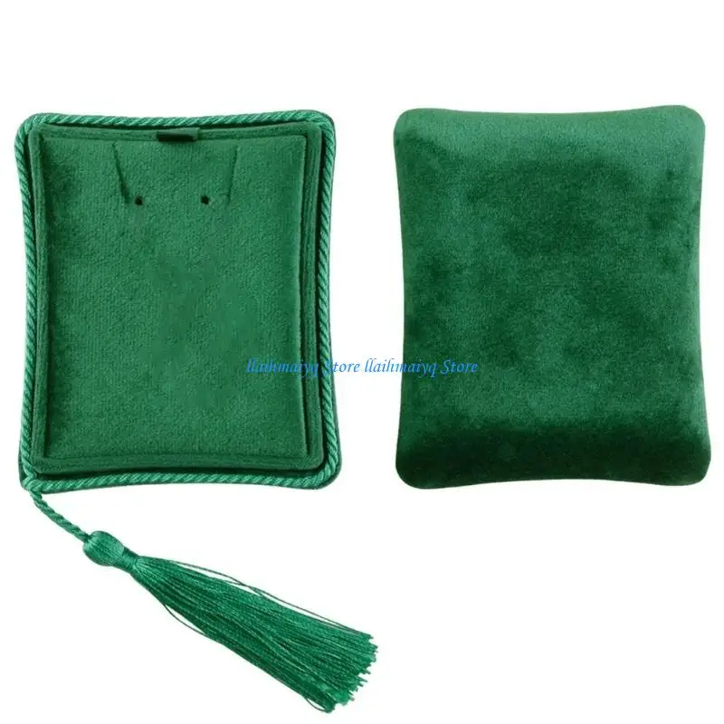 

573B Velvety Jewelry Travel Organizers Elegant Velvety Jewelry Storage Box Sturdy Accessory Organizers for Daily Use