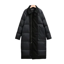 Manteau en duvet de canard blanc pour femme, pardessus chaud, vêtements de neige, mode européenne haut de gamme, nouveau, hiver, 2024