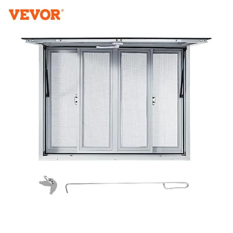 VEVOR Concession Stand Serving Window 48 x 36 inch Aluminum Alloy Food Truck Service Window for Food Trucks Concession Trailers