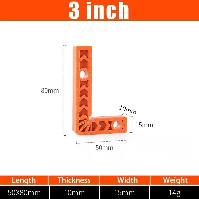 4PCS Plastic Right Angle Ruler Holder 90°Auxiliary Positioner Tool Overline L-Shaped Spacer Fixed Angle Gripper Woodworking Too