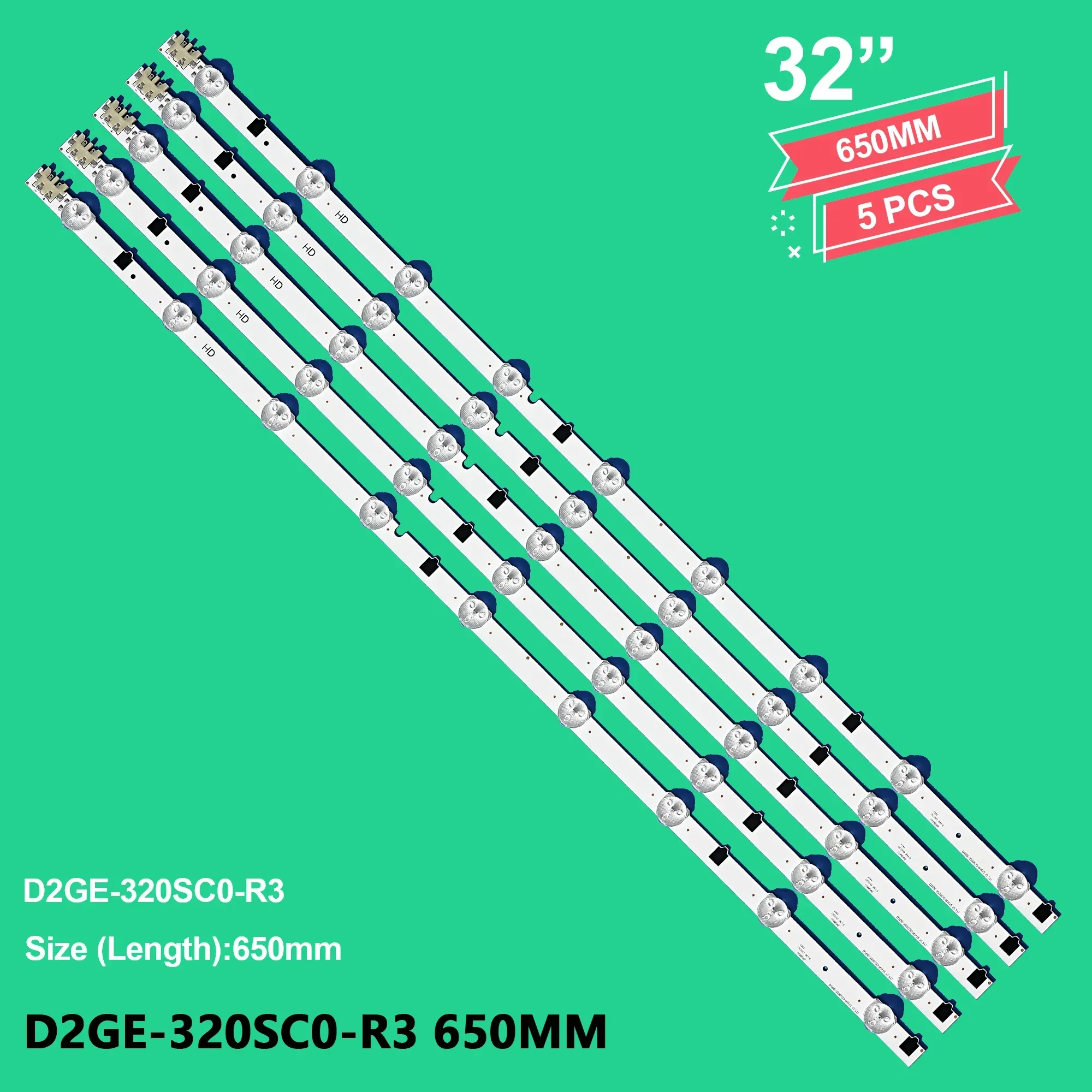 LED Backlight Strip for 32'' TV D2GE-320SC1-R0 D2GE-320SC0-R3 UE32F5000AK UE32F4000AW BN96-28489A UE32F5000 UE32F5500 UE32F4000