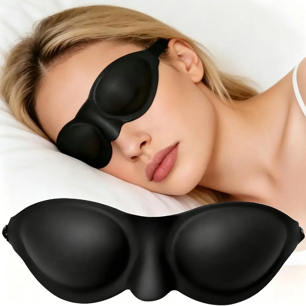Portable Silicone Eye Mask Moisture Chamber Adjustable Sleep Mask Dry Eye Relief Soft Sleep Goggles Travel