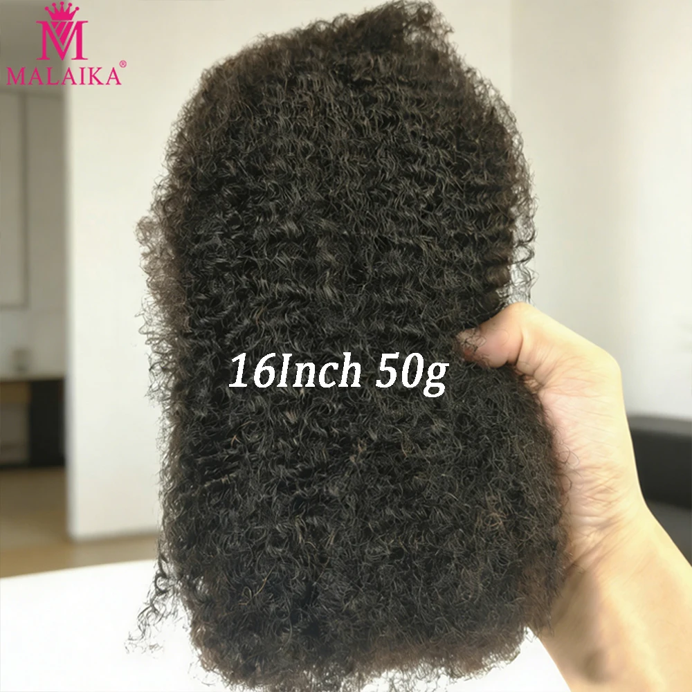 

16Inches Afro Kinky Curly Bulk For Braid Twists Human Hair Curly Hair Extension 50g 1pack Create Dreadlocks