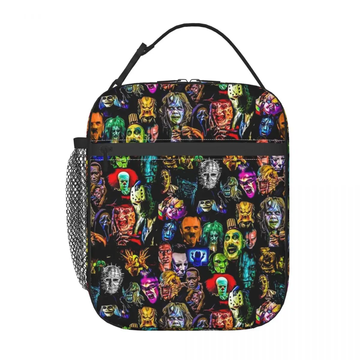 Horror Movie Baddies Legends Chucky Alien Predator Killer Insulated Lunch Bags for Women Resuable Cooler Thermal Food Lunch Box