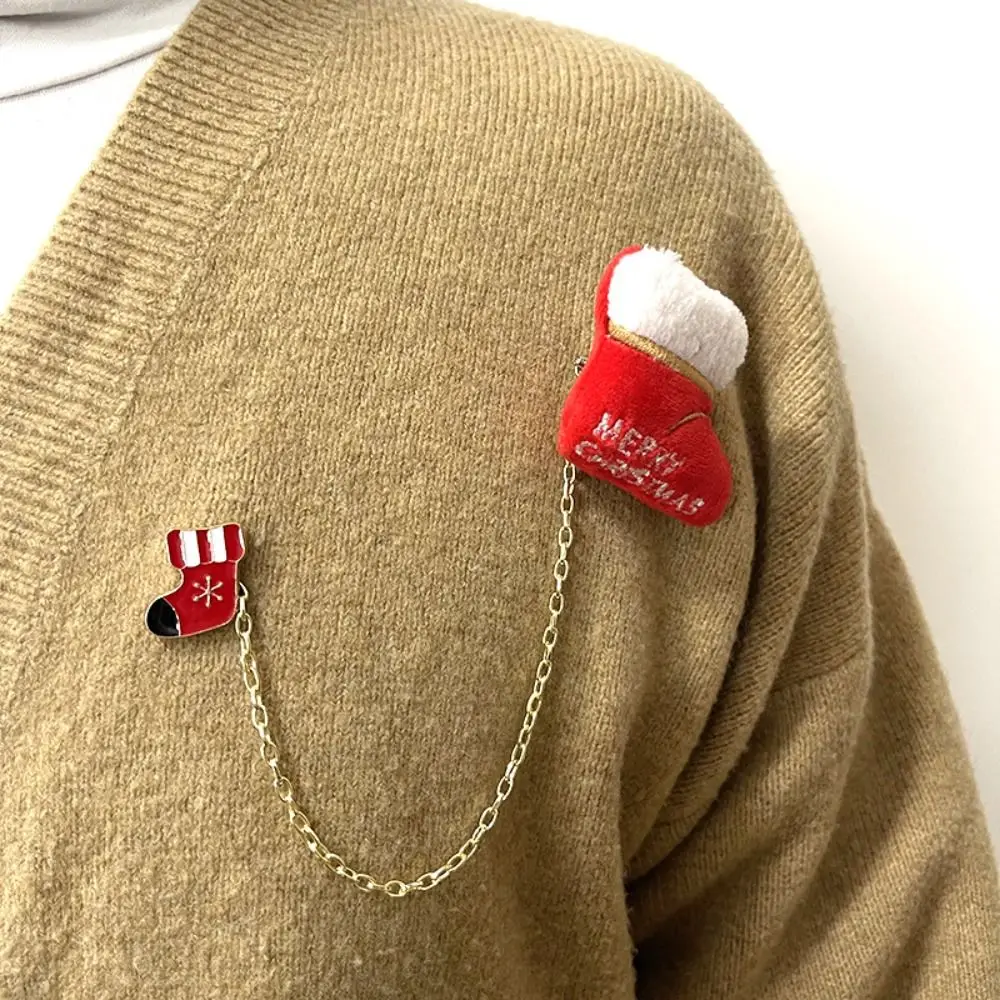 الملابس الديكور عيد الميلاد بروش سانتا كلوز ثلج الأيائل أفخم سلسلة بروش Kawaii ملابس دمى صغيرة شارة دبابيس الظهر #5