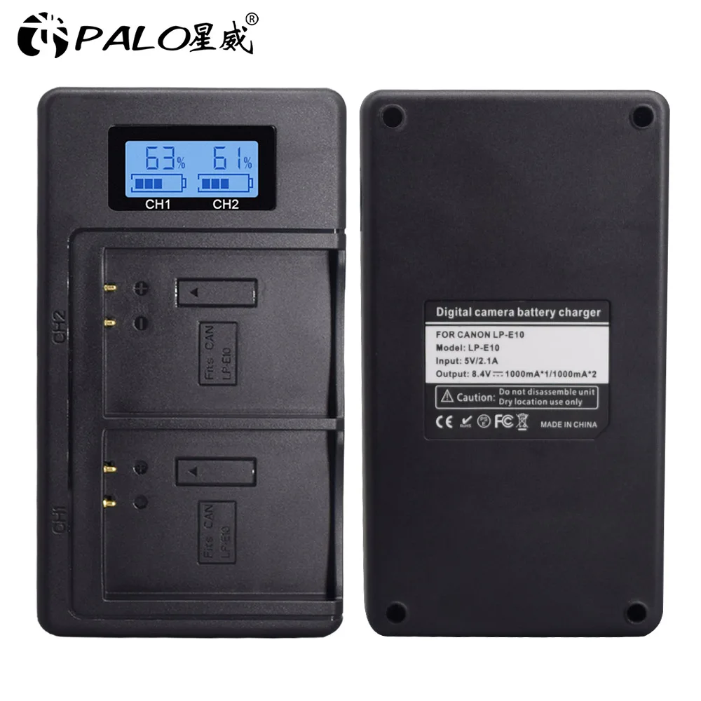 PALO LP-E10 LP E10 LPE10 Camera Battery Charger Compatible With For Canon EOS 1100D 1200D 1300D 1500D 2000D 3000D 4000D Hi