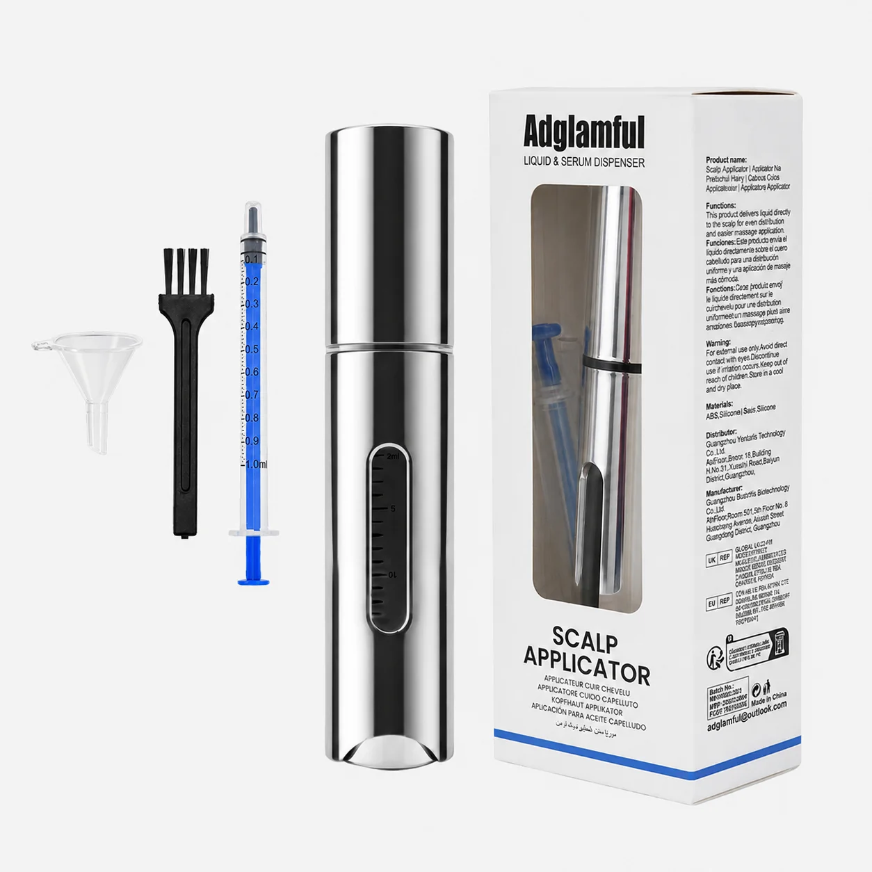 4 In 1 Roller Ball Scalp Applicator Comb Minoxidil Essential Oil Liquid Guide Massage Home Salon Hair Care Tool Set