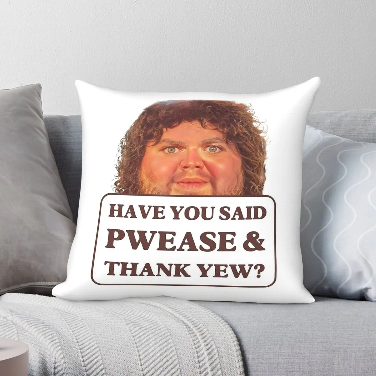 Jd Vance Have You Said Thank You Square Pillowcase Polyester Linen Velvet Pattern Decorative Throw Pillow Sofa Seater Cushion