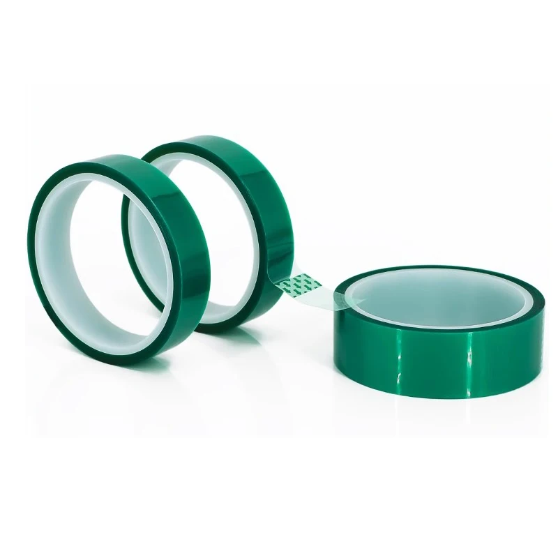 ПЭТ термостойкая клейкая лента, устойчивая к кислотам и щелочам, зеленая силиконовая защитная пленка, клейкая лента