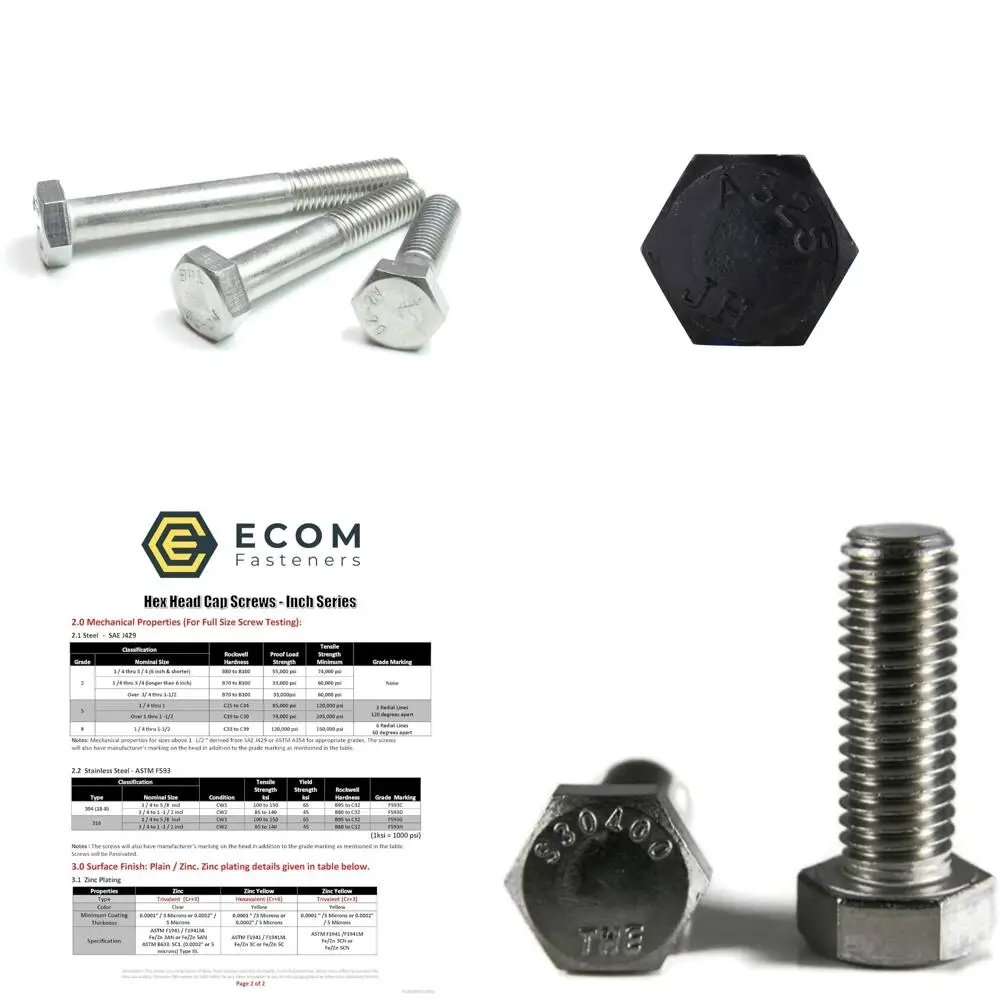 

Stainless Steel A2-70 Hex Cap Screws M16 x 130mm 10-Pack Coarse Thread 2.25 Partially Threaded Long Tail