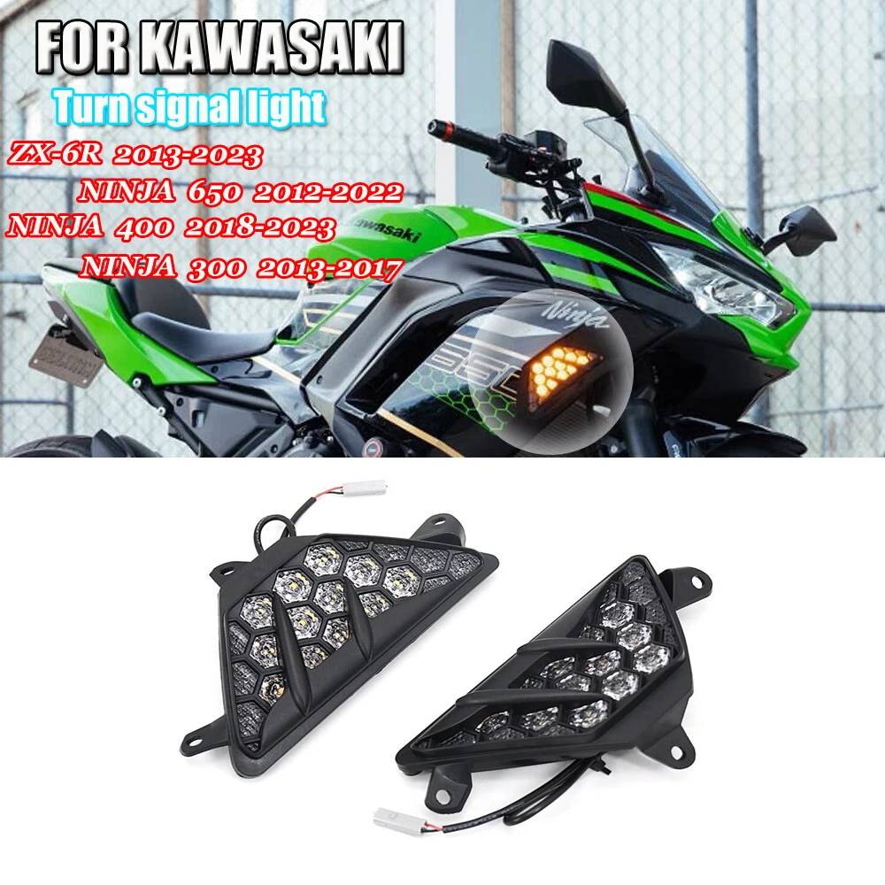 Motorcycle Advanced Front Turn Signal LED Indicator OEM Lights For Kawasaki ZX6R Ninja300 Ninja400 Ninja650 Ninja1000 Decoration